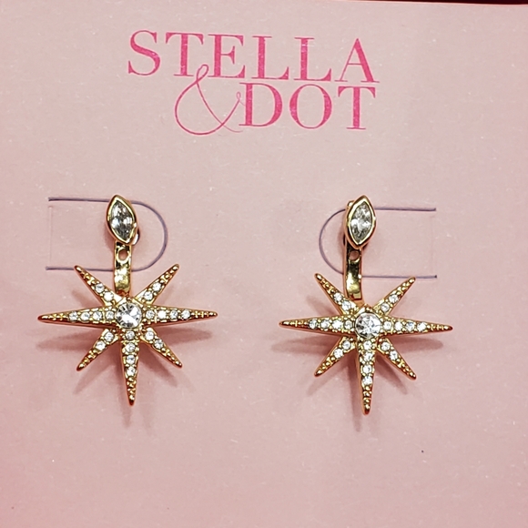 STELLA & DOT - Star Struck 2 in 1 Earrings Jacket with Stud - Picture 3 of 5